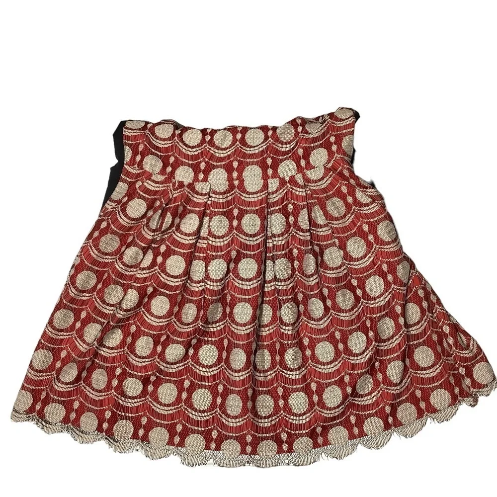 HUNTER BELL‎ Maraschino Lace Fit & Flare Dress Size 14 Altered Red White